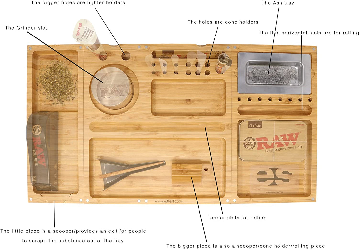 RAW Triple Flip Rolling Tray