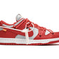 Nike x Offwhite Dunk Low University Red (Sz 7.5M)