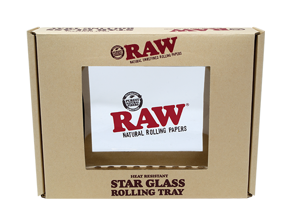 Raw Star Glass Rolling Tray